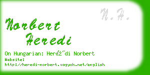 norbert heredi business card